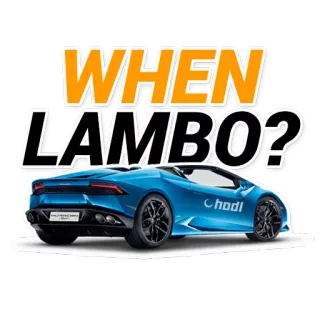 😎 WHEN LAMBO? Lambo, Auto, Lamborghini, Meme, Criptovaluta, Finanza telegram sticker