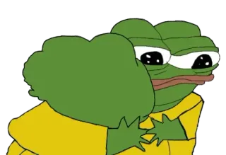🐸 Pepe the Frog Meme, Pepe, Sapo, Meme da Internet, Desenho animado, Abraço whatsapp sticker