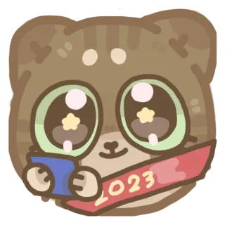 🥲 2023 новый год, 2023, животное, стикер whatsapp sticker