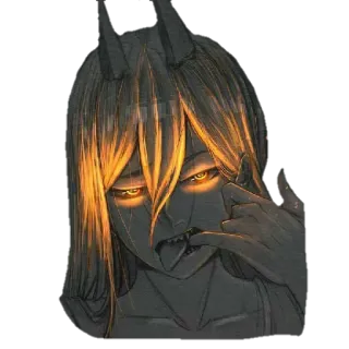 🤪 Аниме, Мультфильм, Персонаж, Демон, Дьявол, Рога, Грубый telegram sticker