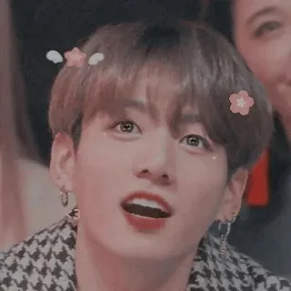 😆 Jungkook kpop, bts, jungkook, idol, korean pop, singer, flower, cute telegram sticker
