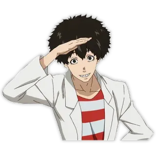 🤚 anime, character, portrait, smile, greeting telegram sticker