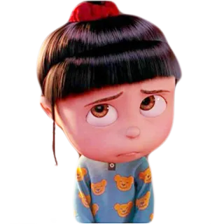 😨 Agnes Despicable Me Agnès, Moi, moche et méchant, dessin animé, mignon, fille telegram sticker