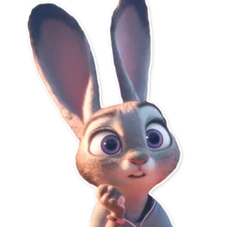 😯 Judy Hopps Zootopia lapin, lapinou, police, officier, dessin animé, animal whatsapp sticker
