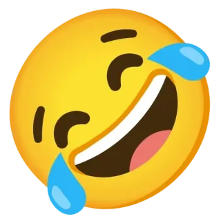 🤣 อิโมจิ, หัวเราะ, ร้องไห้, ความสุข, มีความสุข whatsapp sticker