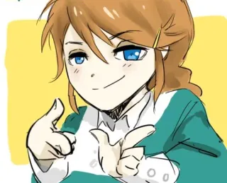 👉 Anime, Karakter, Gadis, Menunjuk, Kartun telegram sticker