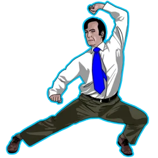 👊 Saul Goodman Better Call Saul Saul Goodman, Better Call Saul, avocat, drôle, mème, personnage fictif telegram sticker