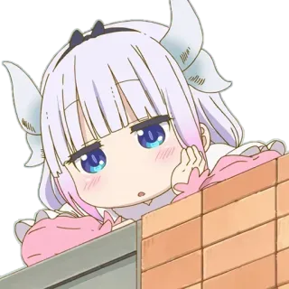 😉 Kanna Kamui Miss Kobayashi's Dragon Maid Anime, Drache, Kawaii, Süß, Chibi, Kanna telegram sticker
