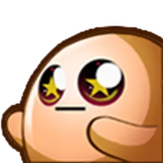 👈 귀여운, 카와이, 눈, 사랑스러운, 스티커, 별 telegram sticker