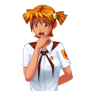 😳 Anime, Chica, Uniforme, Símbolo Político, Totalitario telegram sticker