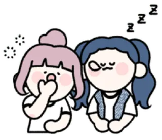 😴 müde, erschöpft, Cartoon, ausgelaugt, Schlaf, Gähnen telegram sticker