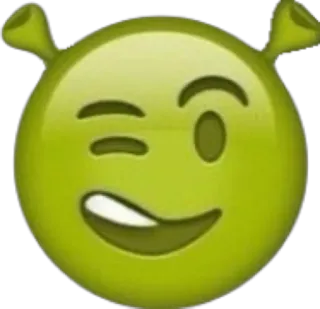 🥗 Shrek เชร็ค, ยักษ์, อิโมจิ, ขยิบตา, ตลก, มีม telegram sticker