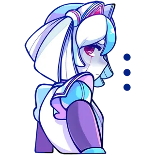 💬 애니메이션 소녀, 만화, 로봇, 귀여운, 디지털 아트, 일러스트 telegram sticker