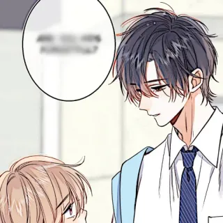 📼 ARE YOU HERE ALREADY? Anime, Junge, Schuluniform, Sprechblase, Manga whatsapp sticker
