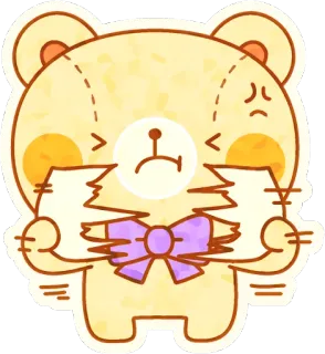 😤 beruang, marah, kartun, hewan, lucu telegram sticker