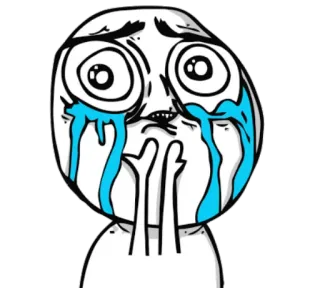 ☺️ meme, crying, sad, face, internet telegram sticker