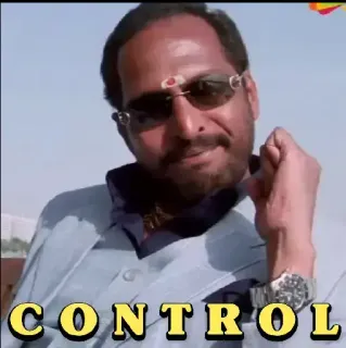 🛂 CONTROL Meme, Kontrol, Lucu, Potret, Pria, Kacamata hitam whatsapp sticker