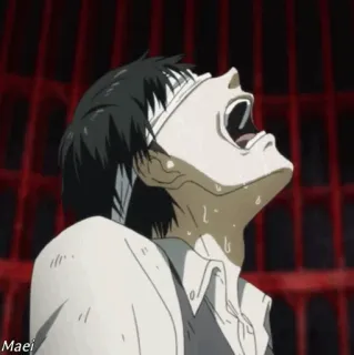 🕹 Kaneki Ken Tokyo Ghoul Anime, Tokyo Ghoul, Kaneki, Horror, Gore, Manga whatsapp sticker