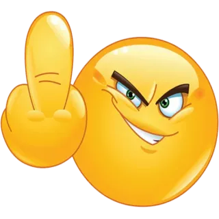 🖕 doigt d'honneur, emoji, offensant, impoli, geste whatsapp sticker