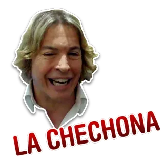 😌 LA CHECHONA стикер, la chechona, испанский, текст, человек, улыбка telegram sticker