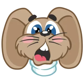 😱 conejo, animal, dibujos animados, lindo, kawaii, expresión telegram sticker