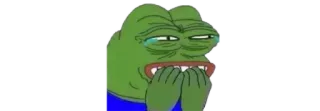 🤣 Pepe the Frog 페페, 개구리, 밈, 슬픈, 우는 telegram sticker