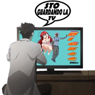 📺 STO GUARDANDO LA TV telegram sticker
