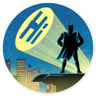 👋 Batman Hi Batman, DC Comics, Superhero, Night, Greeting telegram sticker