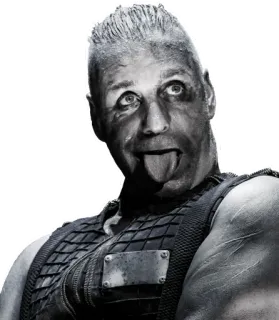😜 hombre, blanco y negro, retrato, lengua fuera whatsapp sticker