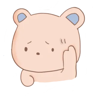 🤔 bear, cartoon, middle finger, offensive, sticker telegram sticker