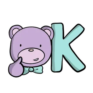 👊 OK ours, ok, geste, mignon, alphabet, lettre K telegram sticker