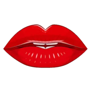 👄 lábios, vermelho, boca, beijo, brilhante telegram sticker