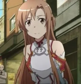 🍂 Asuna Yuuki Sword Art Online Anime, Karakter, Pedang, Gadis, Lucu whatsapp sticker
