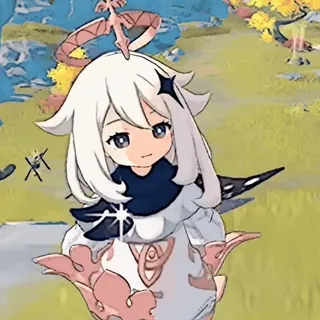 🍥 Paimon Genshin Impact 动漫, 角色, 游戏, 可爱, 派蒙 whatsapp sticker