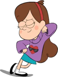 😍 Mabel Pines Gravity Falls dessin animé, animé, personnage, Mabel Pines, Gravity Falls, coeur, mignon, fille telegram sticker