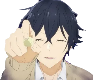 🍭 Anime, Indicando, Carino, Horimiya, Manga telegram sticker