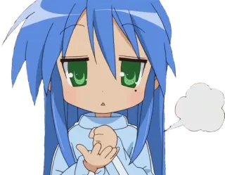 💡 anime, chica, decepcionada, expresión, gesto con la mano telegram sticker