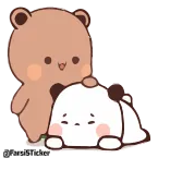 😘 медведь, милый, панда, любовь, мультфильм, пара telegram sticker