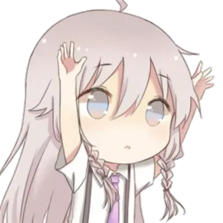 😶 Anime, Chibi, Mignon, Fille, Dessin animé whatsapp sticker