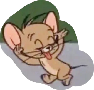 😋 Jerry cartone animato, topo, divertente, Jerry, Tom e Jerry, animazione telegram sticker