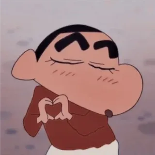 ❤ Shin-chan Crayon Shin-chan ชินจัง, เครยอนชินจัง, อนิเมะ, หัวใจ, ความรัก, การ์ตูน telegram sticker