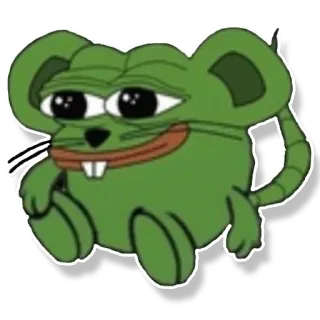 🩱 Pepe the Frog pepe, frosch, maus, tier, cartoon, meme telegram sticker