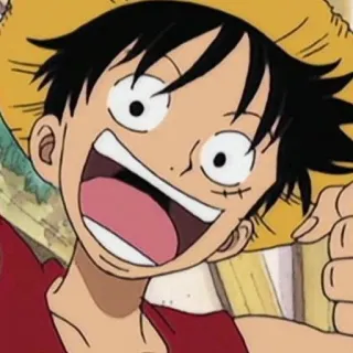 😀 Monkey D. Luffy One Piece Anime, Mangá, One Piece, Monkey D. Luffy, Desenho animado, Pirata telegram sticker
