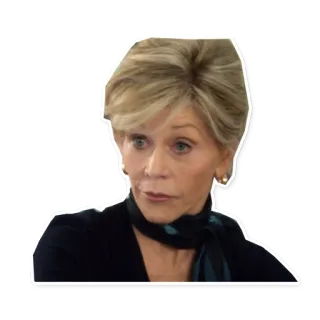 😳 Jane Fonda celebrytka, aktorka, osoba, kobieta, portret, blondynka telegram sticker