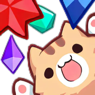 👍 gato, dibujos animados, gema, pegatina, lindo whatsapp sticker