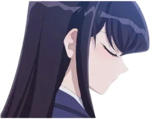 🙂 Komi Shouko Komi Can't Communicate Anime, Komi-san no puede comunicarse, tímida, linda, Komi Shouko, Manga telegram sticker