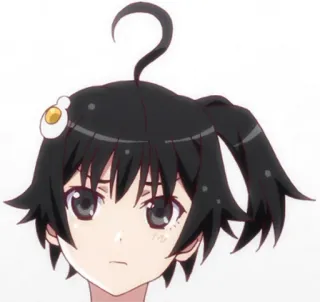 ❓ Hachikuji Mayoi Monogatari อนิเมะ, ตัวละคร, ฮาจิกุจิ มาโยอิ, โมโนกาตาริ, น่ารัก, ผู้หญิง whatsapp sticker