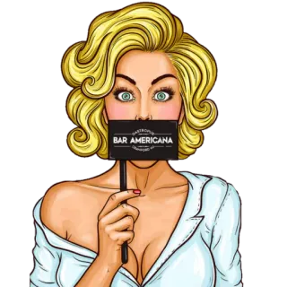 🤐 GASTRONOMIA BAR AMERICANA gastronomia, bar, americana, woman, blonde telegram sticker