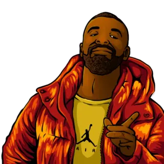 👌 Drake Drake, rapero, celebridad, música, artista telegram sticker