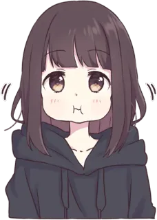 🤤 anime girl, cute, cartoon, kawaii, chibi, girl, manga telegram sticker